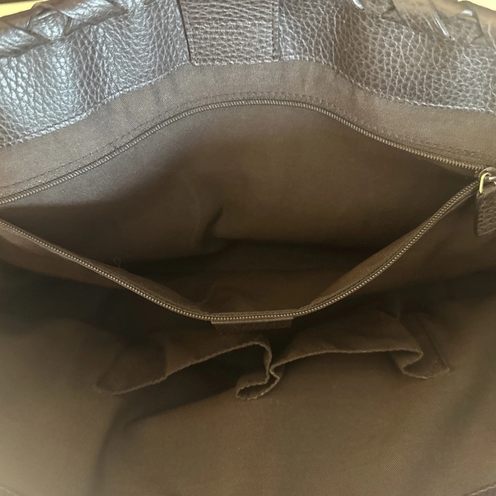 Gucci, brown leather tote with bamboo and tassels - Picture 14 of 16